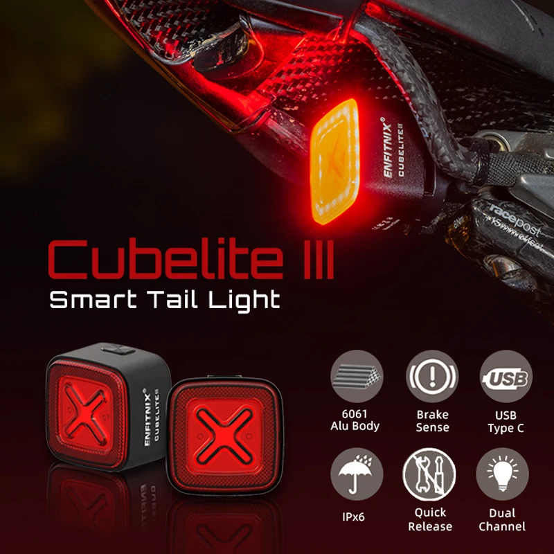 Cubelite3BikeTaillightBicycleRearLightSmartTailLightAuto