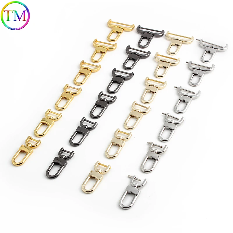 K gold Light gold Gun black Metal Detachable Swivel Snap Hooks For Handbag Purse Carabiner Snap Hook DIY KeyChain Accessories