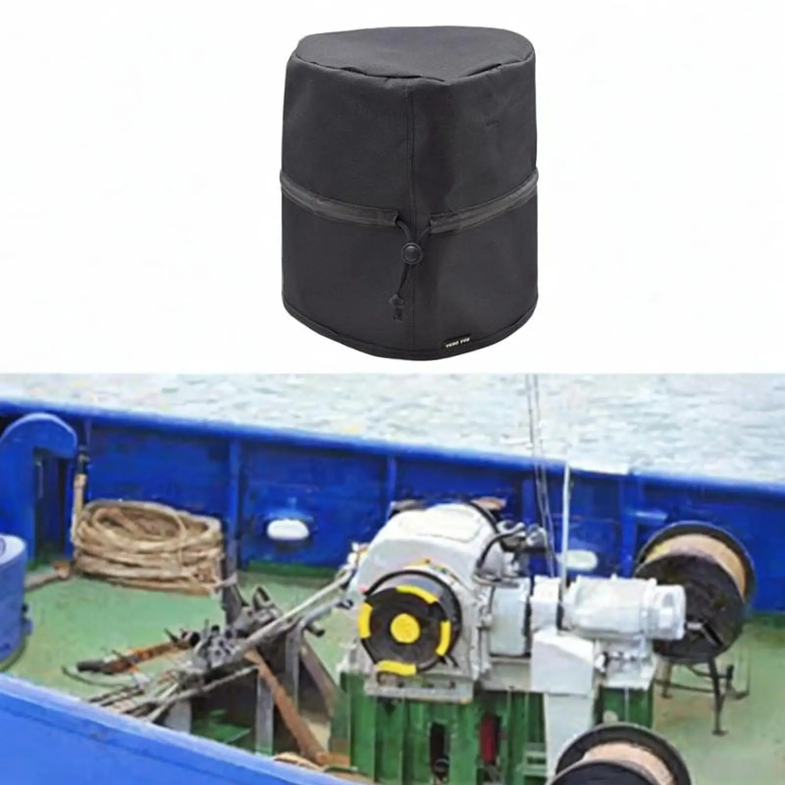 Sailboat Winch Cover with Drawstring Dustproof Oxford Cloth Outboard Windlass Protector for Boat Sailboat Winch Cover with Drawstring Dustproof Oxford Cloth Outboard Windlass Protector for Boat