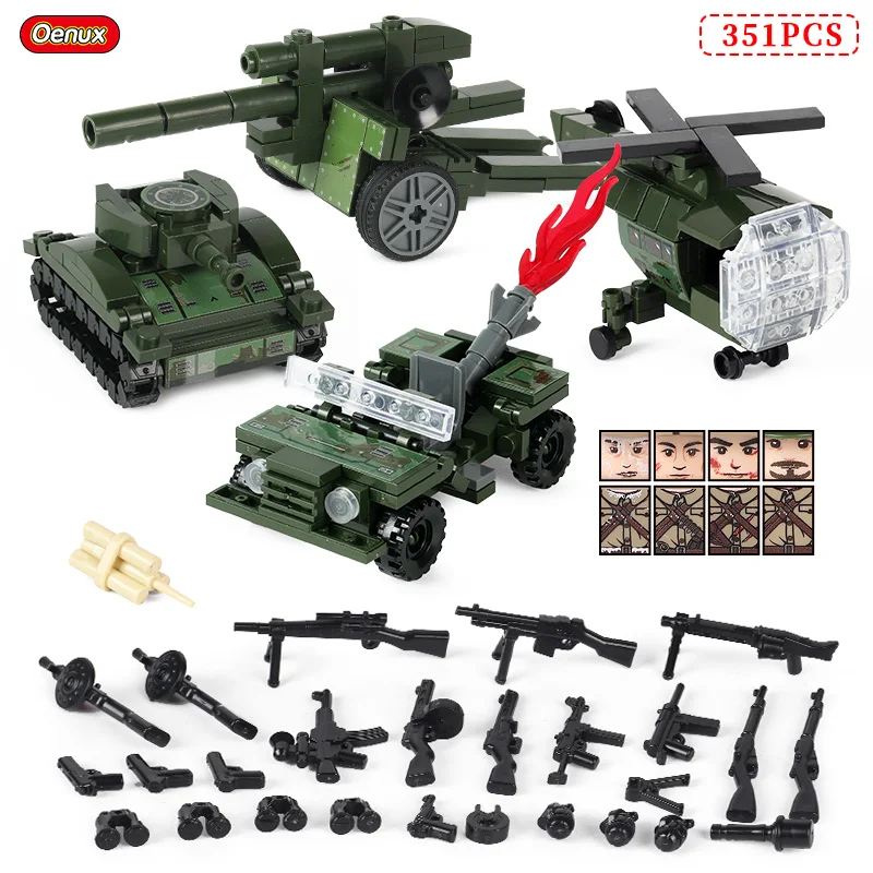 210x Mini Militär Armee Spielzeug Kampfspielzeug mit Soldaten 