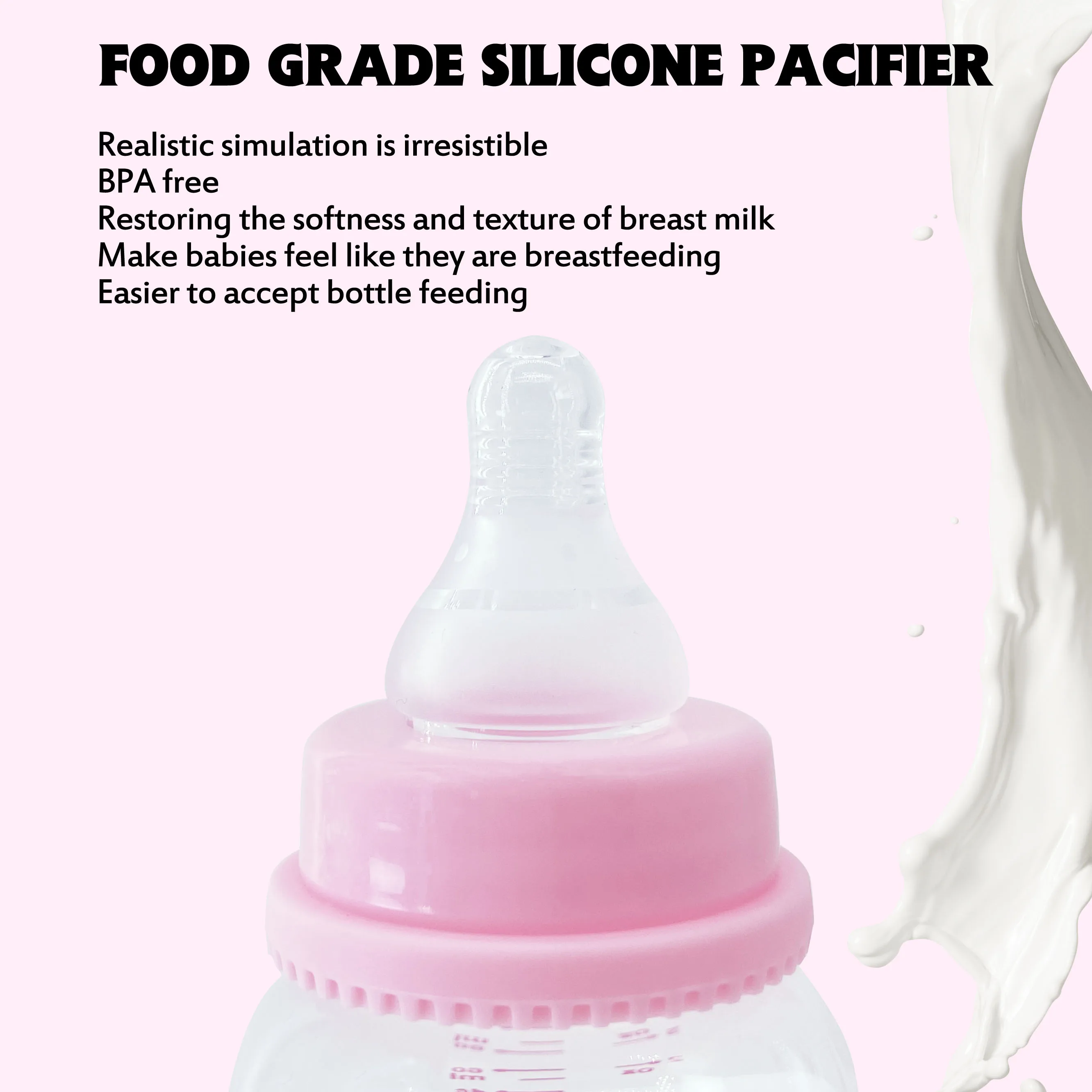 0-6 months newborn bottle, specially made for newborns, slow flow, no choking, lightweight super drop-proof newborn bottle 2