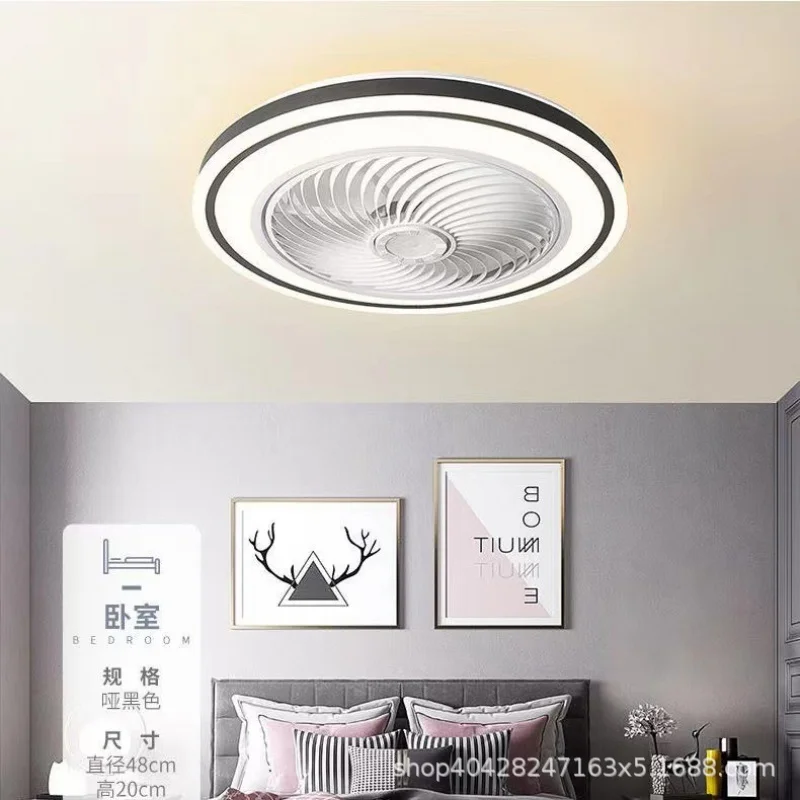 LED Ceiling Fan Lamp Modern Simple Bedroom Dining Room Ultra-Thin Integrated Household