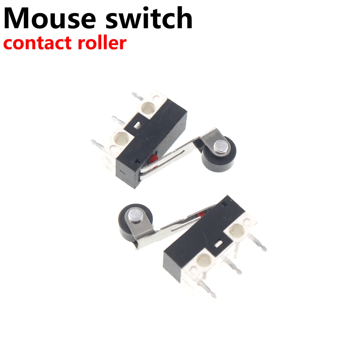 Micro Limit Switch Momentary Push Button Switch 1A 125V AC Mouse 3Pins Long Handle Roller Lever Arm SPDT 12*6*6mm 50PCS