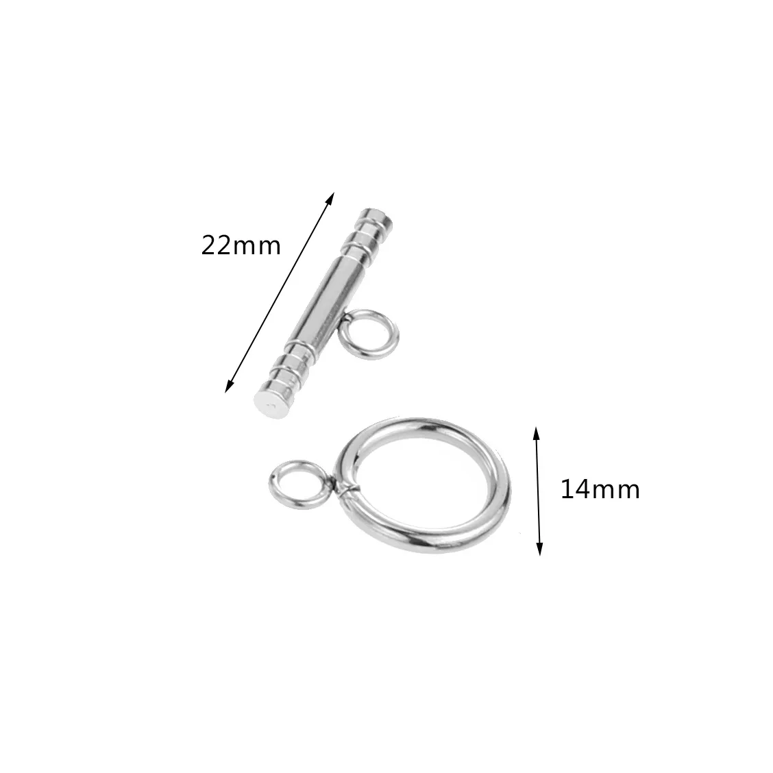 Stainless Steel OT Clasps Buckle Irregular Curved Toggle Clasp Connectors for Bracelet Necklace DIY 2