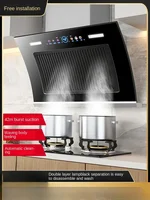 Large suction side range hood kitchen home rural smart range hood new style. 1