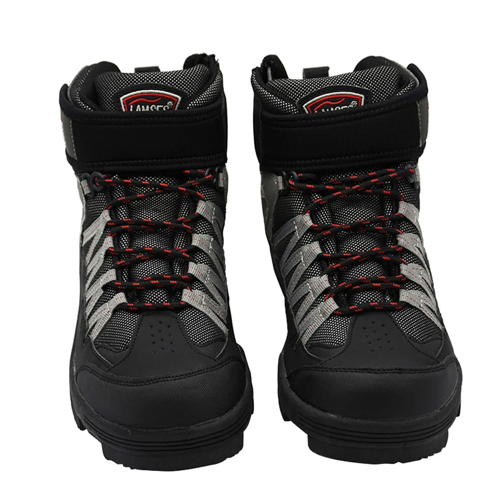 New Upstream Boots Fly Fishing Shoes Rubber Sole With Nails Professional Self Locking Waders Climbing Hiking Skid-proof