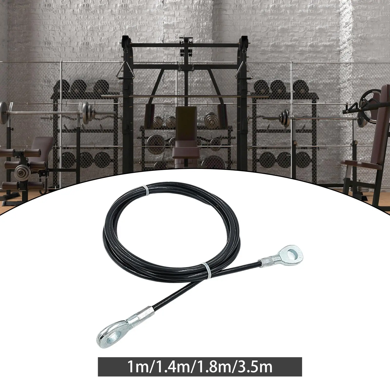 Fitness Extension Cable 5mm Wrists Arms Forearms Training Exercise Machine Cable Heavy Duty Steel Wire Rope Fitness Pulley Cable