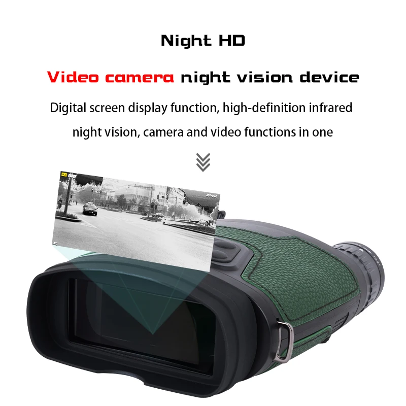 

Digital Night Vision Binoculars 3.6X- 10.8X Zoom Take Photo Video Infrared Adjustment Night Camera Camcorder for Outdoor Hunting