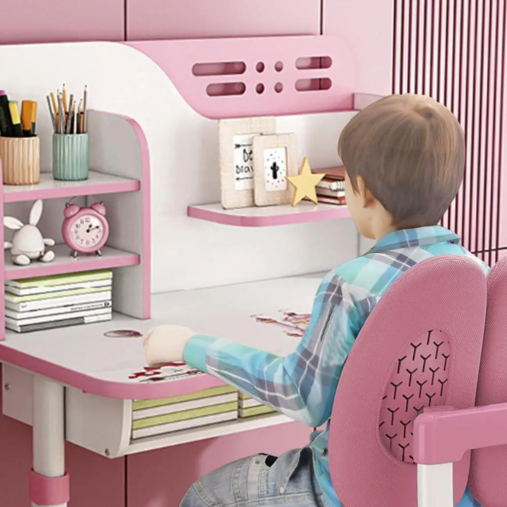 Modern Kids Desk And Chair Set Height Adjustable, Ergonomic Children School Writing Table Desktop Drawers Workstation