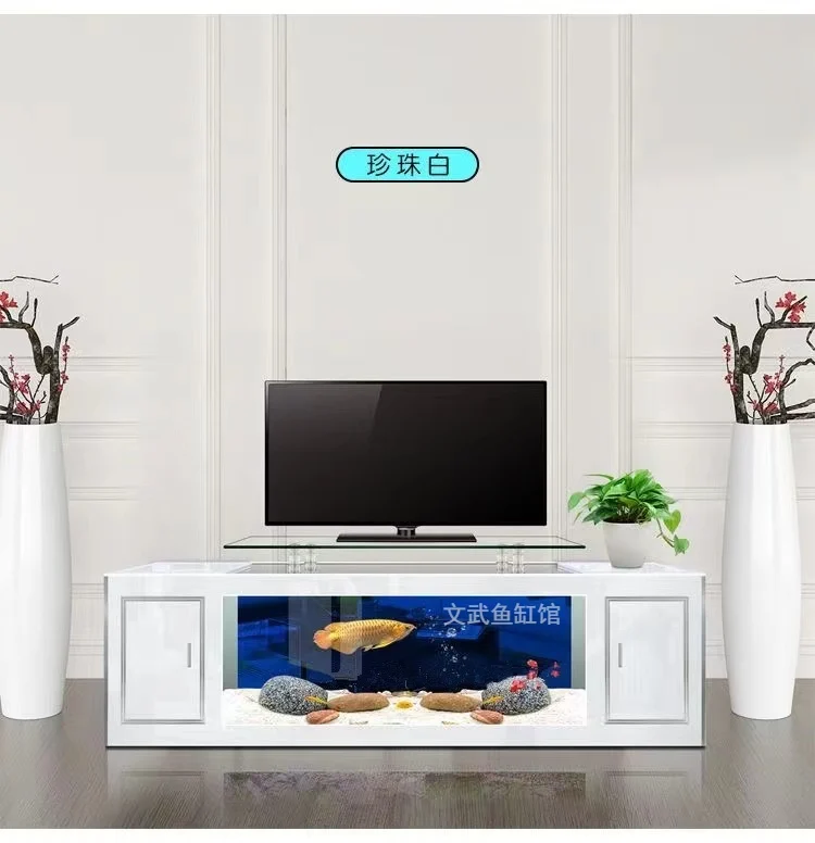 

TV Cabinet Fish Tank Household Floor Large Ecological Glass Change Water