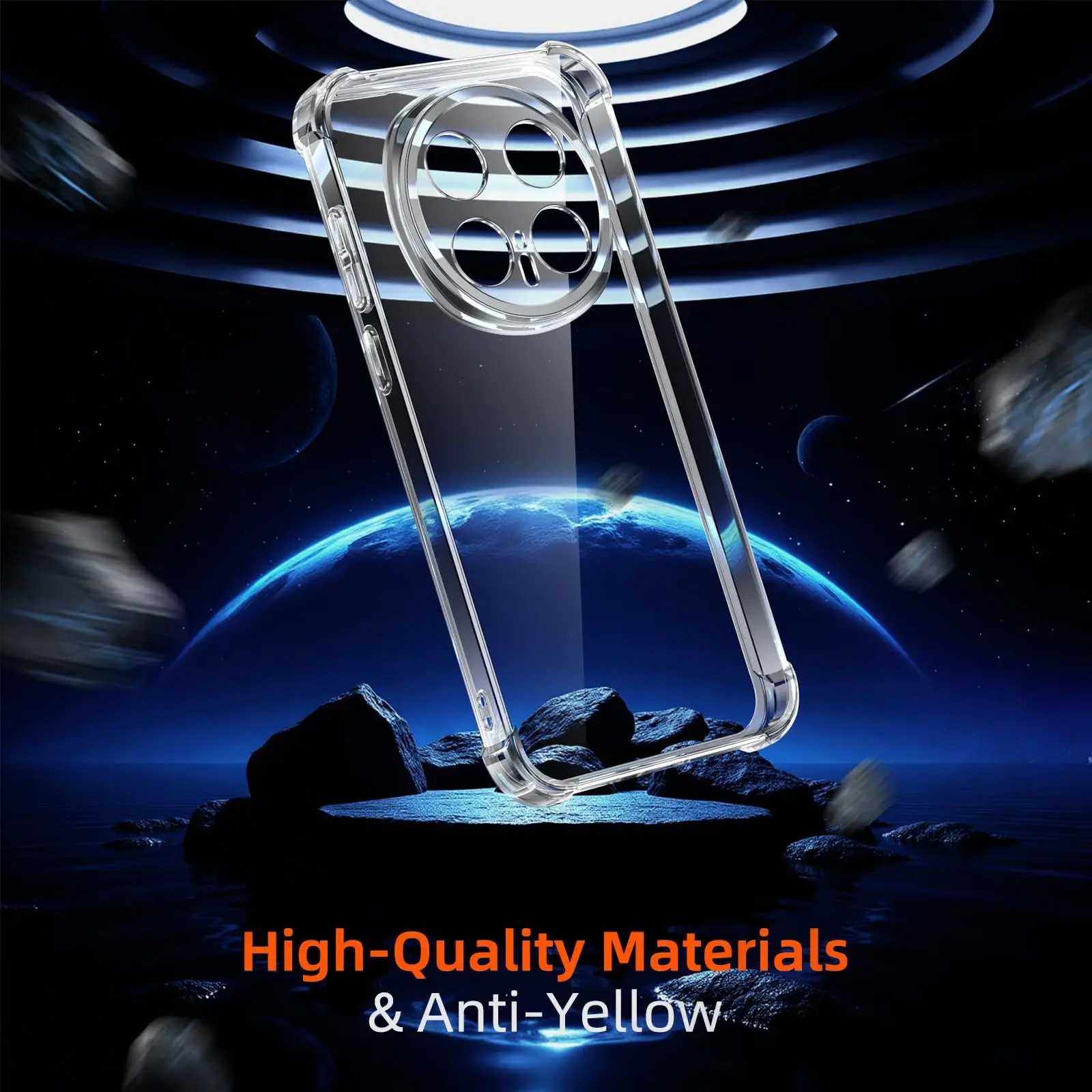 Ultra Soft Transparent TPU Protective Case with Corner Bumper Cushion