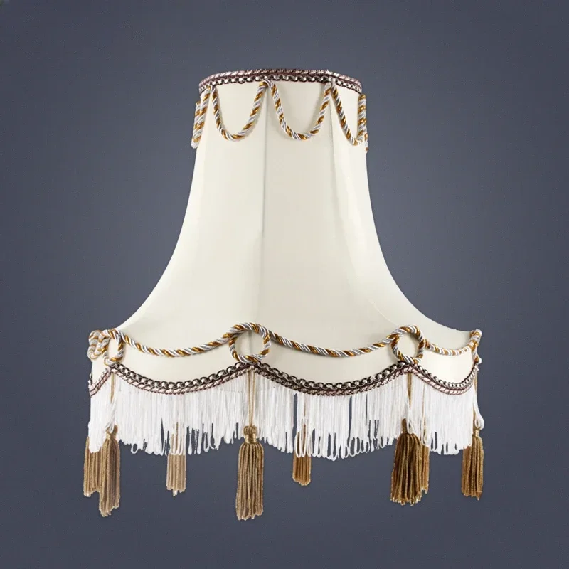 European-style beige silk fabric floor lamp table lamp fabric lampshade, new creative special-shaped palace lamp lampshade лампа