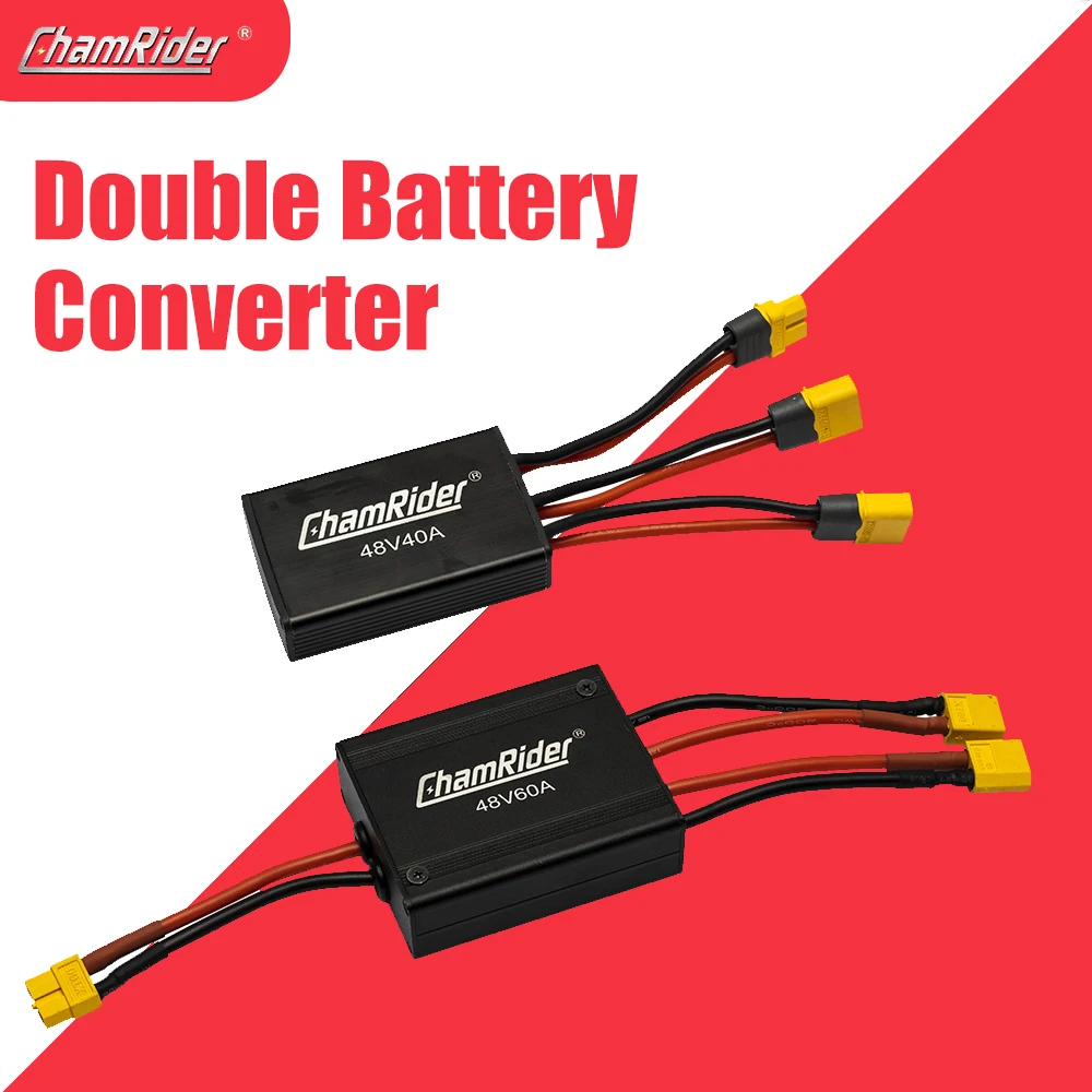 Dual Battery Discharge Converter Simultaneous Connection Adapter Balanced Discharge Module Ebike Parts 20V-72V 20A-100A