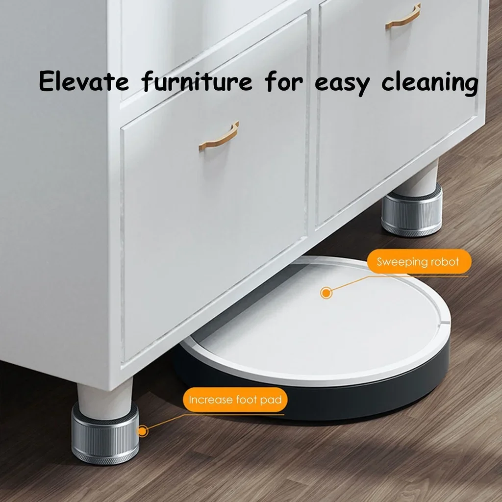 Eary 2/4pcs Metal Furniture Leg Booster Pad Bed Riser Height Adjustable Sofa Feet Floor Protector WashMachine Leg Highten Cusion Best Sellers In Furniture