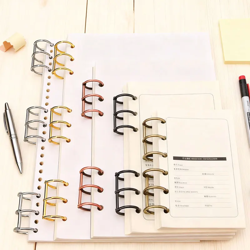 20개입 3링 앨범 스크랩북 클립 금속 루즈 리프 북 바인더 캘린더 서클 노트 문구류 책상 사무용품 액세서리