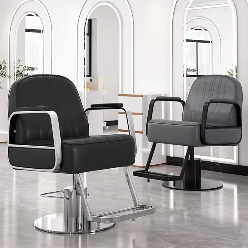 

Black Fashionable Barber Chair Luxury Modern Comfortable Simple Hair Salon Chair Stylish Trendy Sillas De Barberia Furniture
