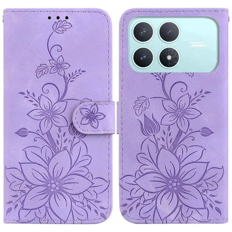 Solid Color Leather Flip Wallet Phone Case Cover
