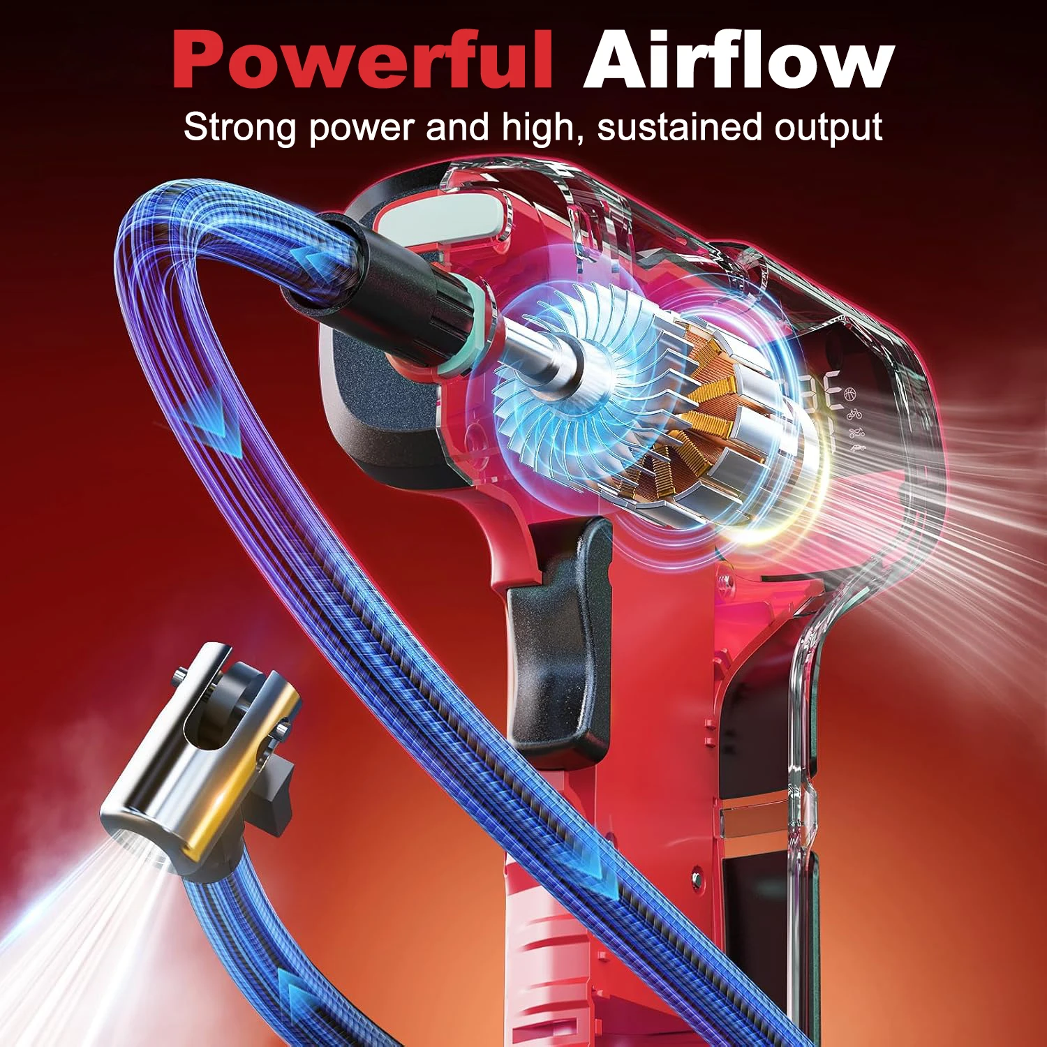 150PSI ���� �ڵ��� ���� ���� ���� Ÿ�̾� ������ 21V ���͸� �޴�� ���� �������� �ڵ��� SUV ORV �����ſ�