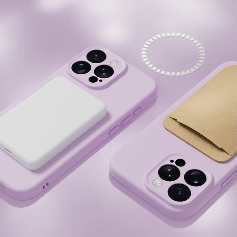 Premium Liquid Silicone Magnetic Case - Ultra Soft Shockproof Matte Candy Cover