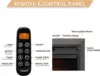 39" W Electric Fireplace Insert with Glass Door and Mesh Screen, Fireplace Heater 750/1500W,Fire Crackling Sound, Remote Control 5