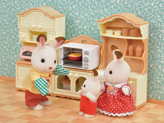Sylvanian Families Dollhouse Playset Furniture Microwave Cabinet Accessories Set Gift Girl Toy No Figure New in Box 5443 3