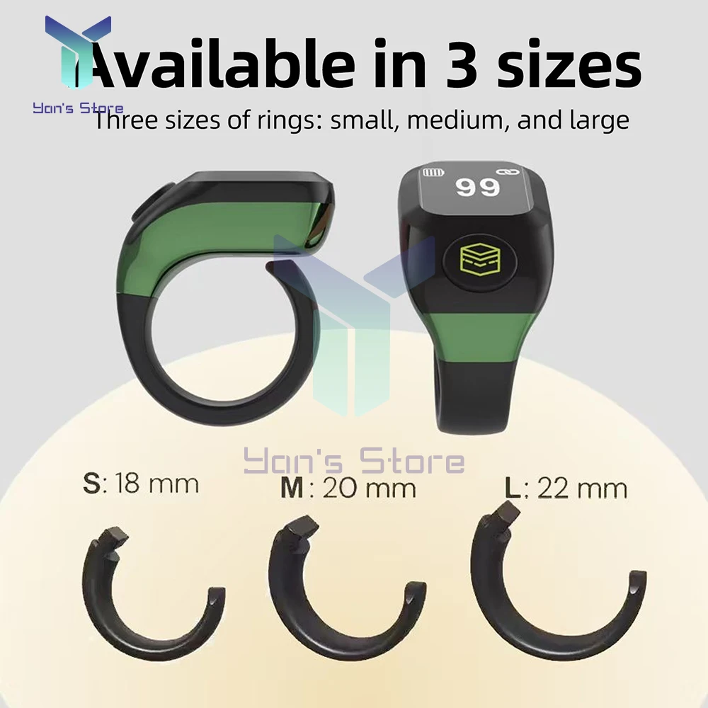 Smart APP Ring Counter Portable Digital Display Counter Bluetooth Counting Ring Time Reminder Wearable Tasbih Zikr Ring Misbah - 2