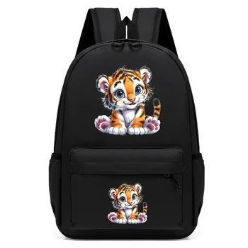 Anime Cartoon Tiger Print Kids Backpack Cartoon School Bag Kindergarten Children Travel School Backpack for Boys Girls 1