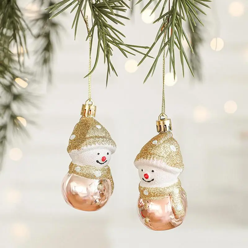 2pcs Christmas Decorations Santa Claus Snowman Ice Cream Christmas Tree Hanging Pendant Noel Natale Xmas Gift New Year Ornaments