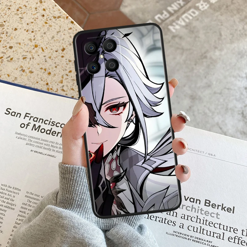Genshin Impact Anime For Honor Magic Black Soft Phone Case Cover