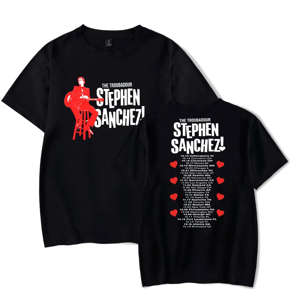 

Stephen Sanchez Tour Merch T-shirts Angel Face Album Women Men Fashion Casual Short Sleeve Summer Tee