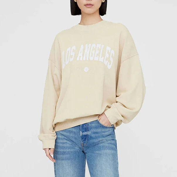 

Fashion Classic Trendy Luxury Design Early Autumn New Letter Print Fleece Round Neck Sweater Hooded Shirt Female A4