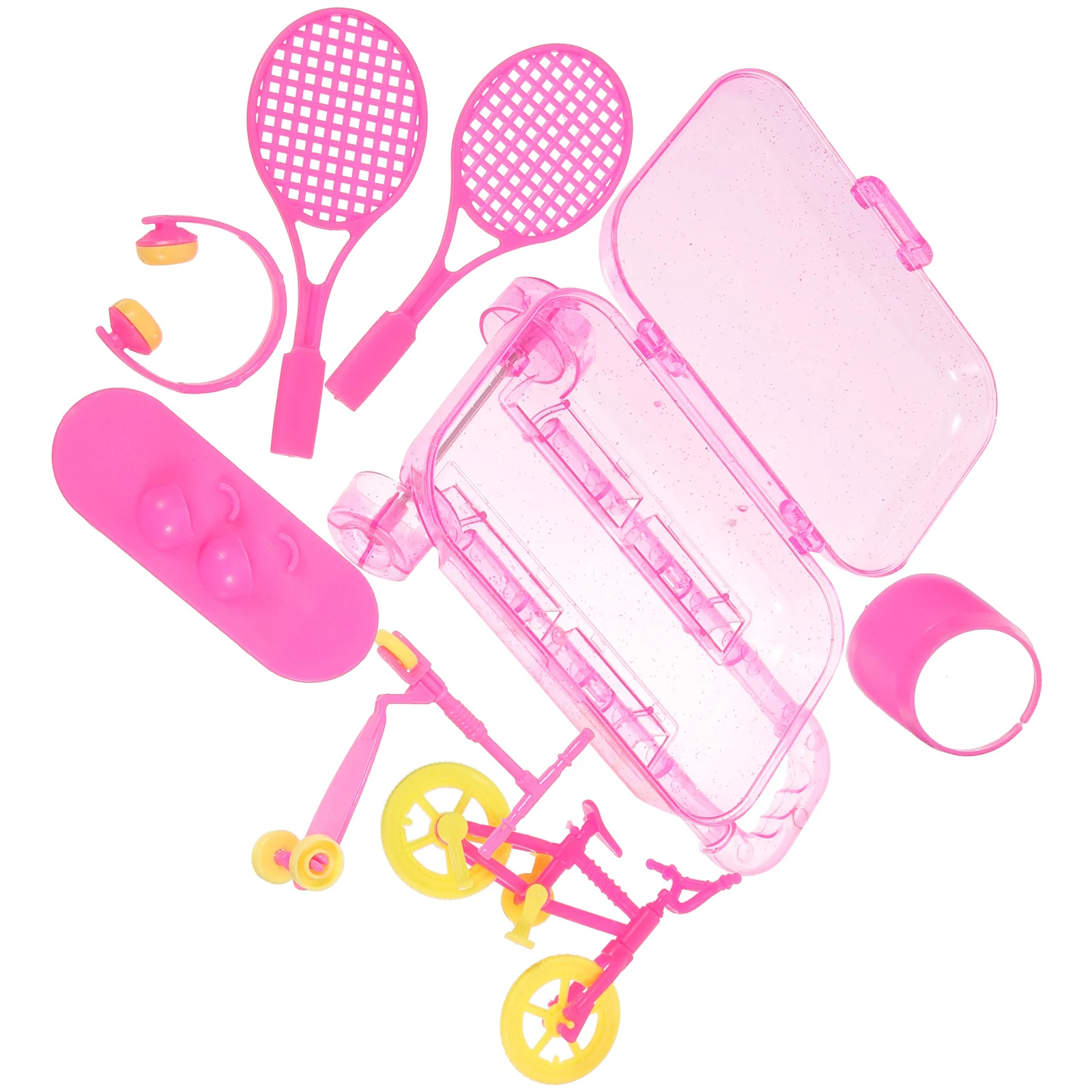 

1 Set of Sports Playset Suitcase Playset Mini Toy Play Set Accessories House Decorations Random Color