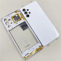 Phone Housing Middle Frame For Samsung Galaxy A32 4G A325 Battery Back Cover Case Panel Lid Rear Door With Camera Lens 4