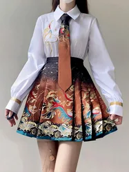 Just Skirts Chinese Traditional Hanfu Spring Summer 2023 Literature Art National Style Girl Versatile Ming Mamianqun Skirt