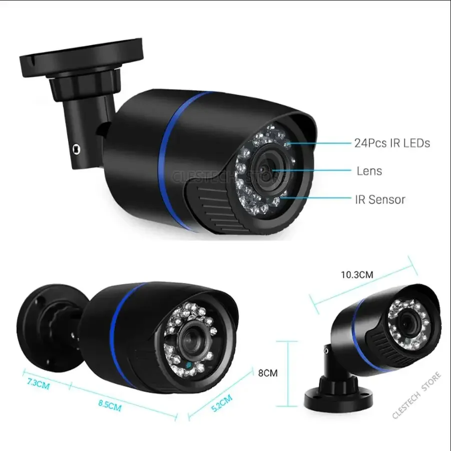 5MP 4MP Audio POE IP Camera H265 HD Full Digital Mic Waterproof Outdoor Onvif Cloud Storage Ai Face/Motion Detection ICSEE XMEYE 5