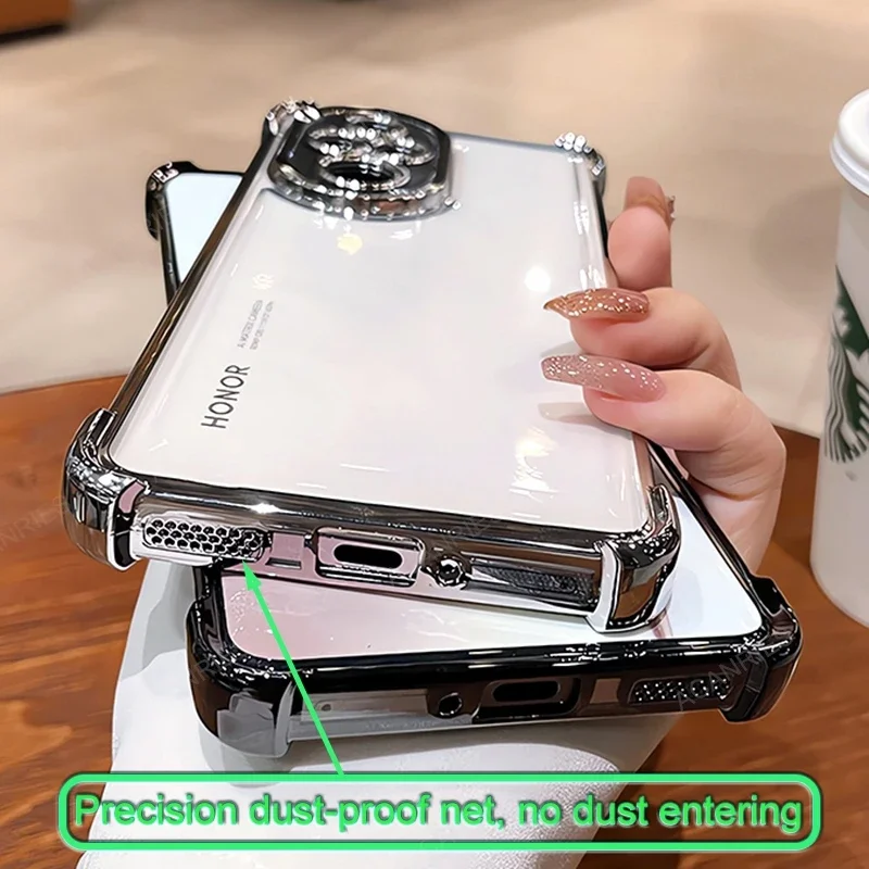 Enhanced Shockproof Plating Silicone Soft Phone Case with Reinforced Corners
