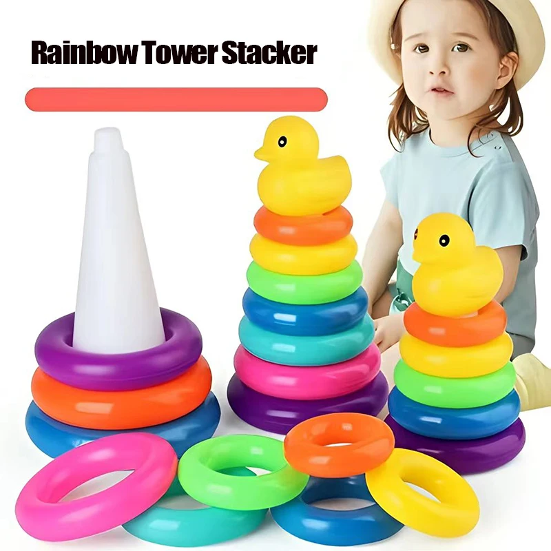 Baby Toy Rolling Ball Rainbow Tower Montessori Educational Games For Babies Stacking Track Baby Development Toys 1 2 3 Years interactive game toy,stacking puzzle toys,cup stacking toys,educational toys,stacking toys