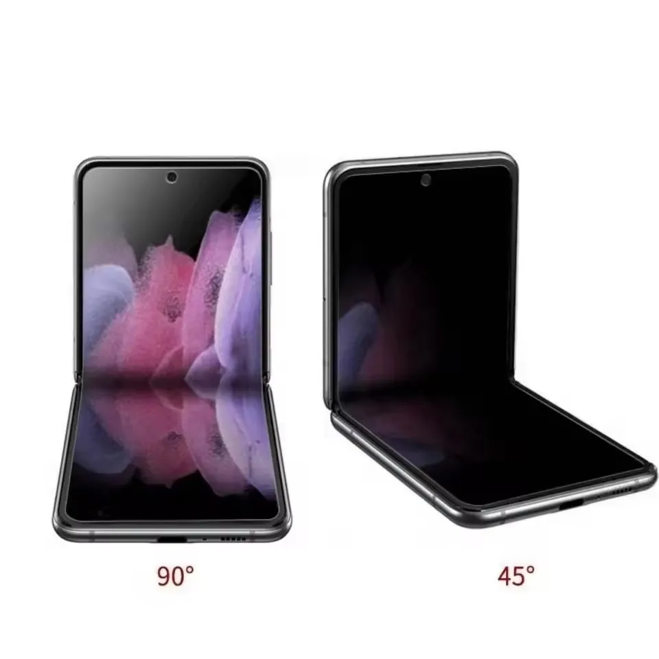 3 Stück Anti-Spy Hydrogel-Folie für Samsung Galaxy Filp 3 4 5 6 7 5G Privacy Displayschutzfolie – Detail 5