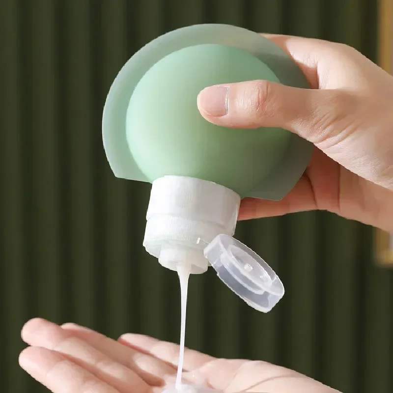 

1PC Silicone Travel Refillable Bottle Essence Shampoo Shower Bath Lotion Contain Squeeze Empty Cosmetics Soft Silicone Bottle