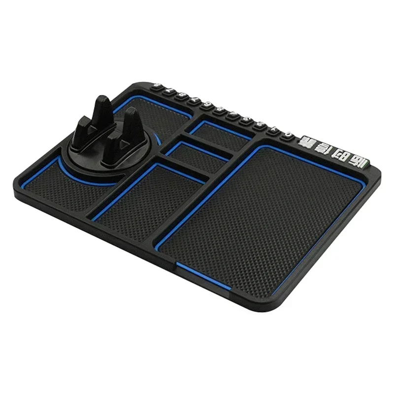 Car Multi-Function Mobile Phone Holder Anti-Slip Pad Temporary Parking Sign Dashboard Four-In-One Automobile Parts Accessories