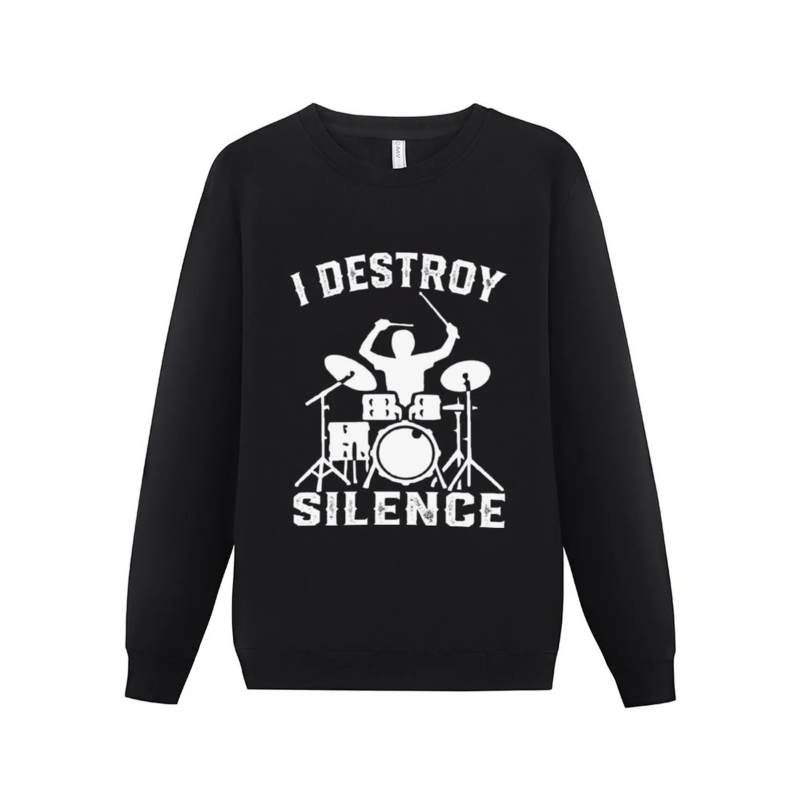 

New I Destroy Silence Drummer Drums T-Shirt Tee Gift Sweatshirt clothes for men men wear hooded sweatshirt