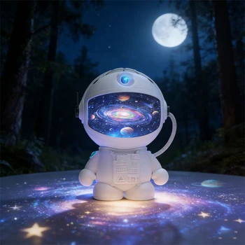 Proiettore Galassia Astronauta, Stelle con 12 Film Spaziali, 360° ° Proiettori Planetari con Testa Magnetica Rotante, Adatti per Bambini e Adulti