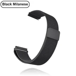 Elegant 22mm Metal Strap with Magnetic Loop and Case Screen Protector for Redmi Watch 5 Active (Black)