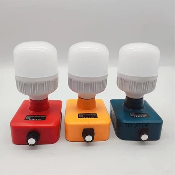 무선 LED 작업등, 마키타, 디월트, 밀워키용 전구, 18V, 20V, 리튬 이온 배터리, 디밍 쿨 화이트 램프, 야외 조명, 12W