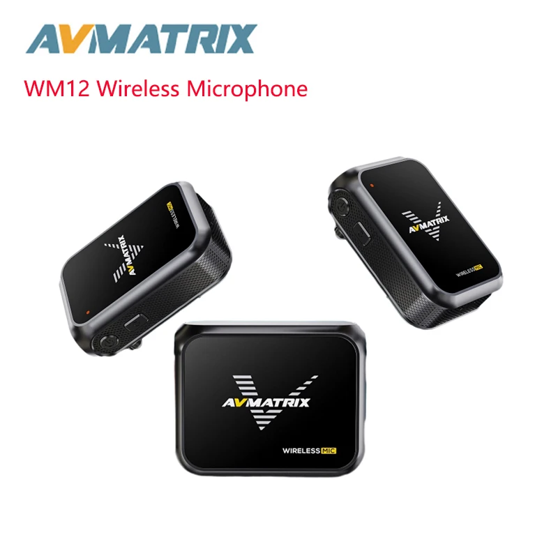 

Беспроводной петличный мини-микрофон AVMATRIX WM12, 100 м, Duo/Solo