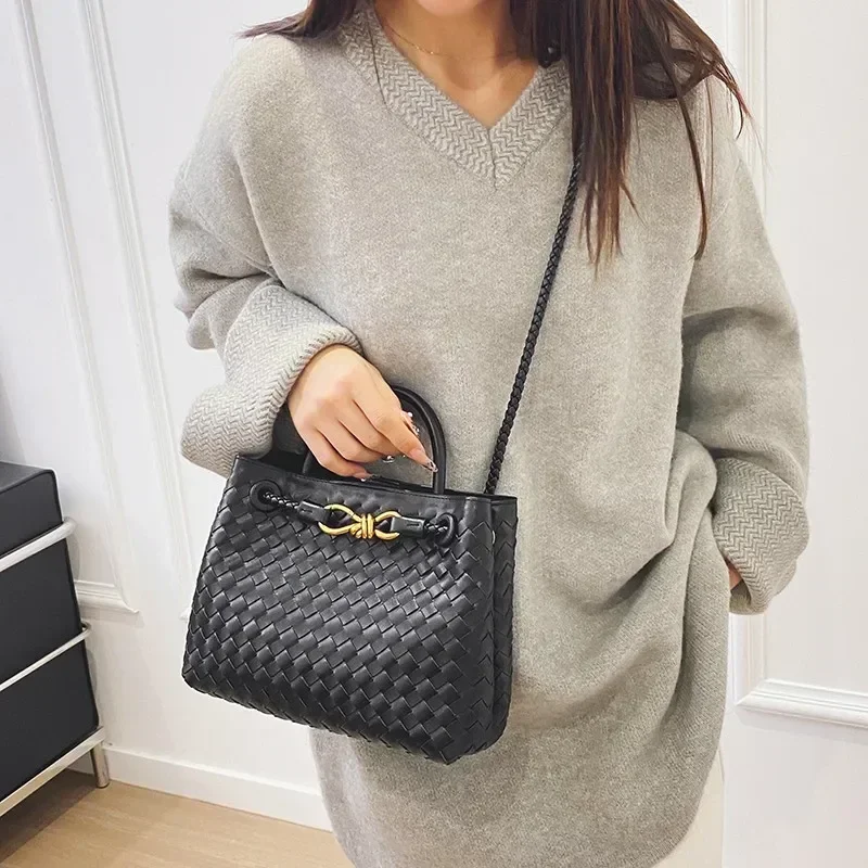 Elegant Leather Crossbody Bag for Women - Vintage Minimalist Designer Tote with Letter Logo, Fashionable Luxury Commuter Shopper 2