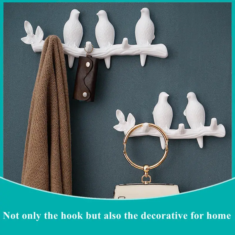 Bird Wall Hooks Nordic Style Door Accerssories Coat Hook Towel Hat Key Handbag Holder for Home Living Room Bathroom Decoration 3