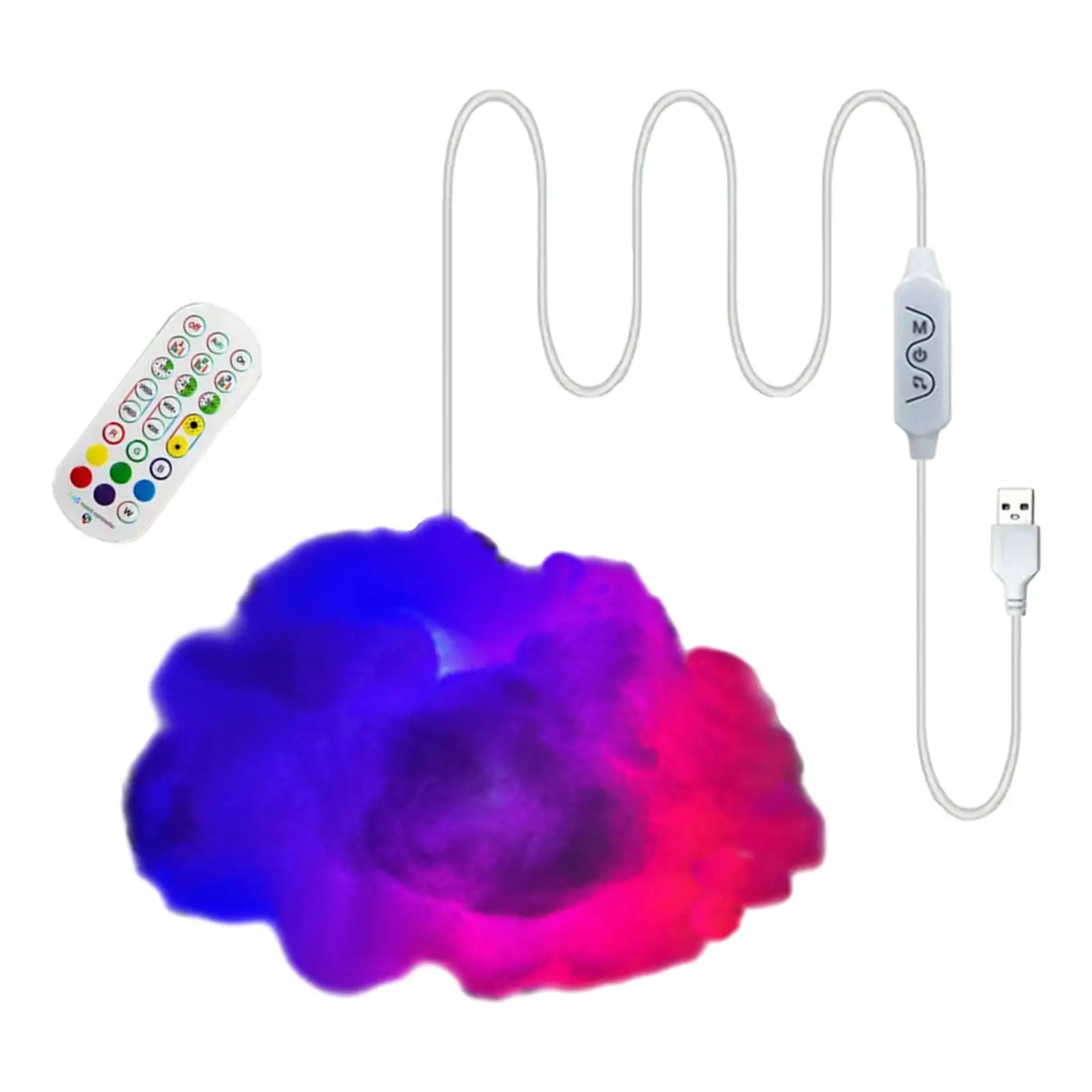 

Cotton Cloud DIY Atmosphere Light Remote App Control House Ornament Music Sync for Garage Club Bar DJ Light Lightweight Stylish