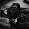 Watches for Men CRRJU Men's Fashion Black Stainless Steel Wrist Watch Waterproof Business Dress Watch for Men Relogio Masculino 6