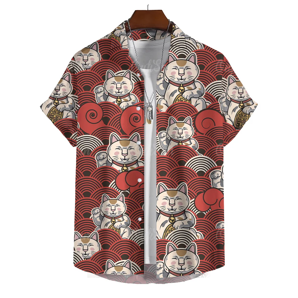 Рисунок 5 - Мужская рубашка с графическим принтом Lucky Cat